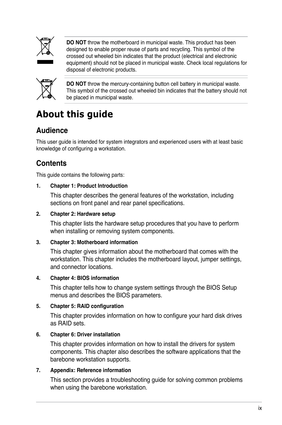 Asus ESC700 G2 User Manual | Page 9 / 166