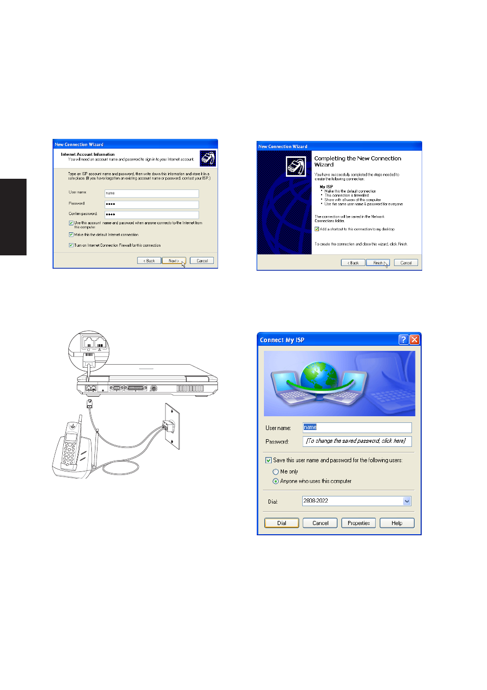 Modem configuration (cont’) | Asus A4L User Manual | Page 38 / 102