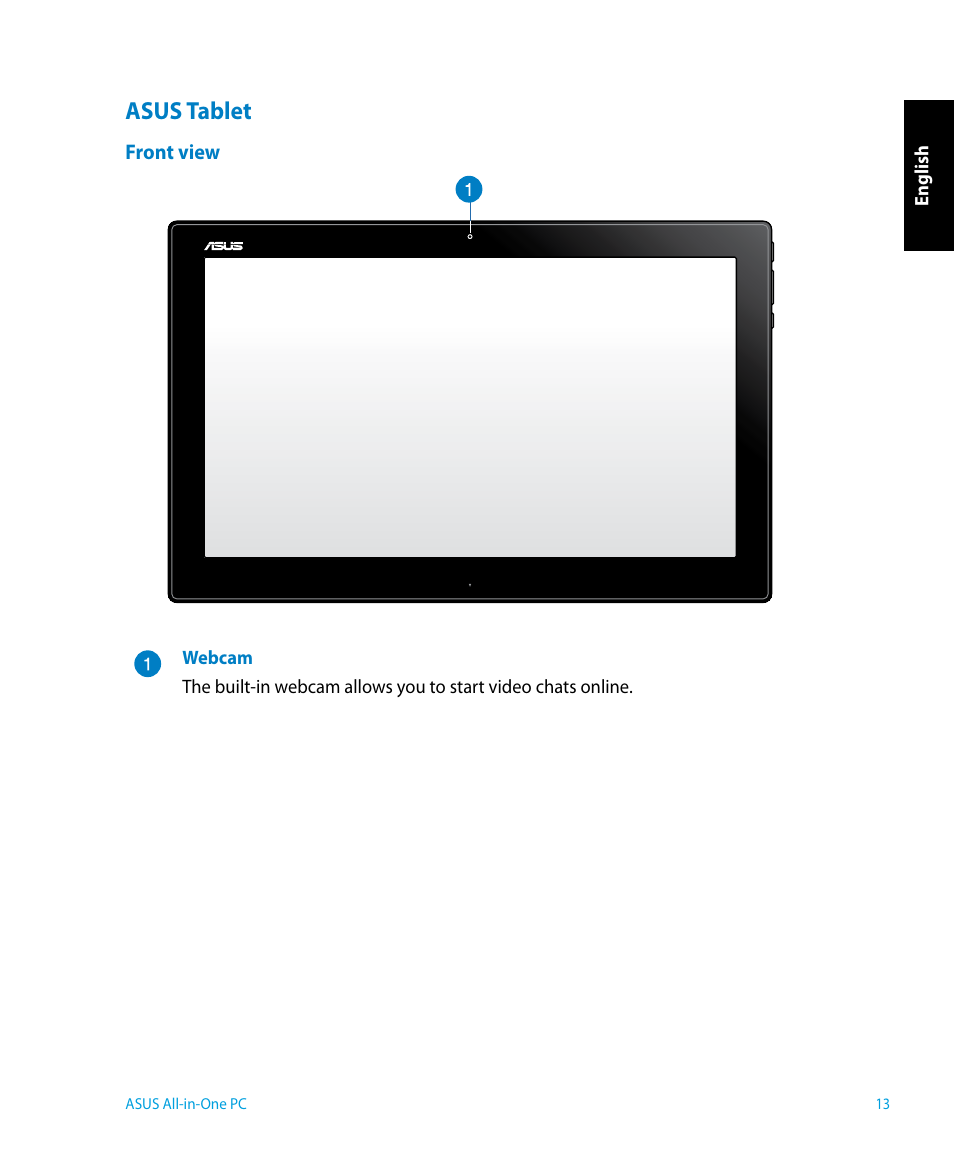 Asus tablet | Asus P1801 User Manual | Page 13 / 58