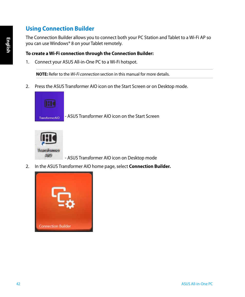 Using connection builder | Asus P1801 User Manual | Page 42 / 58