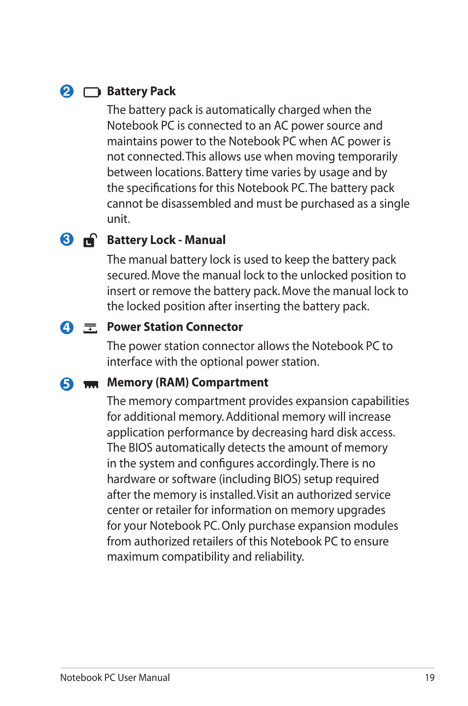 Asus B33E User Manual | Page 19 / 118