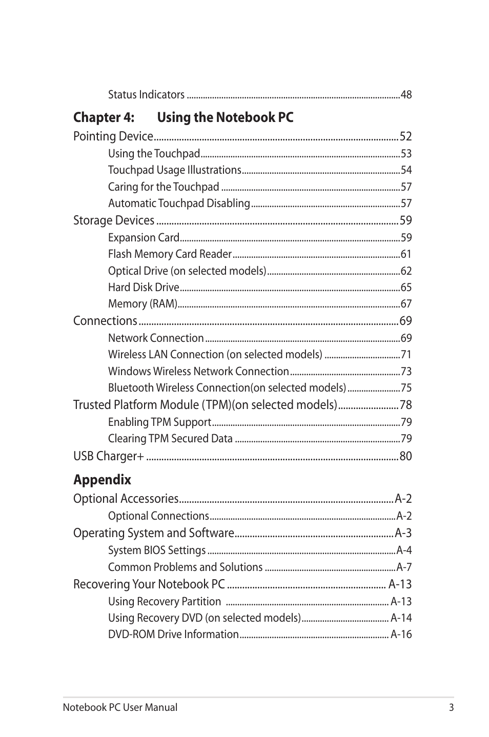 Asus B33E User Manual | Page 3 / 118