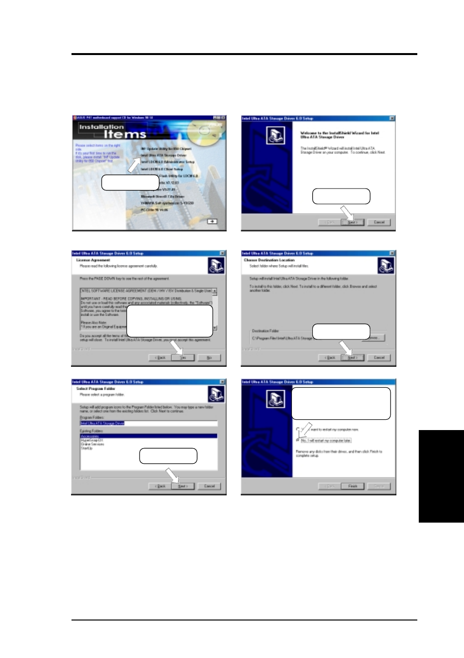 Software setup, 5 intel ultra ata storage driver | Asus X900-PI4 User Manual | Page 79 / 116