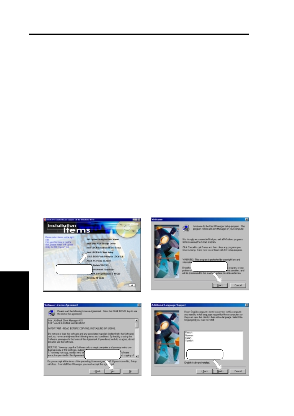 Software setup, 7 intel ldcm client setup, System requirements | Asus X900-PI4 User Manual | Page 82 / 116