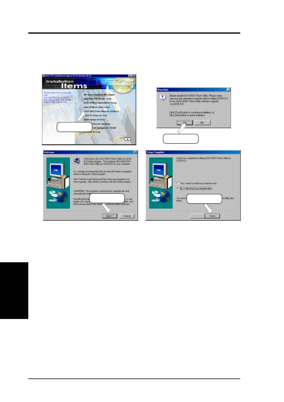 Software setup, 8 asus bios flash utility for ldcm 6.0 | Asus X900-PI4 User Manual | Page 84 / 116