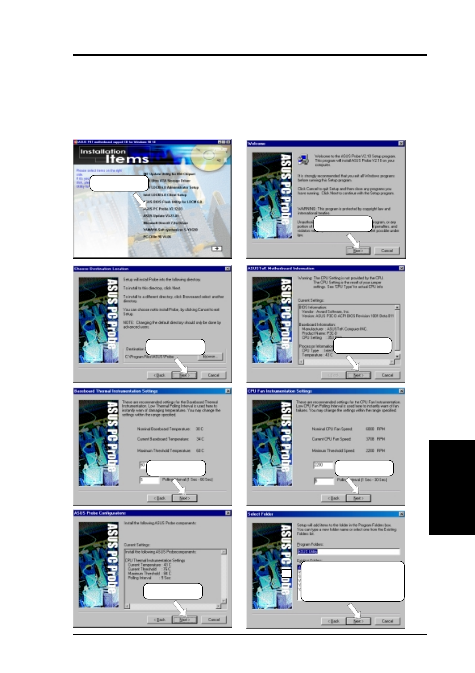 Software setup, 9 asus pc probe vx.xx | Asus X900-PI4 User Manual | Page 85 / 116