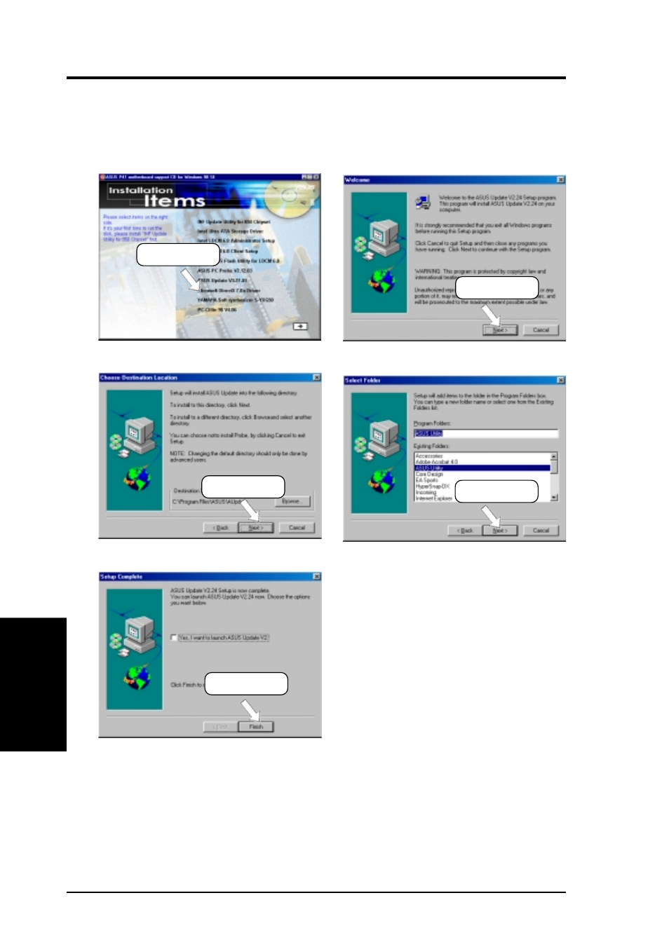 Software setup, 10 asus update vx.xx | Asus X900-PI4 User Manual | Page 86 / 116