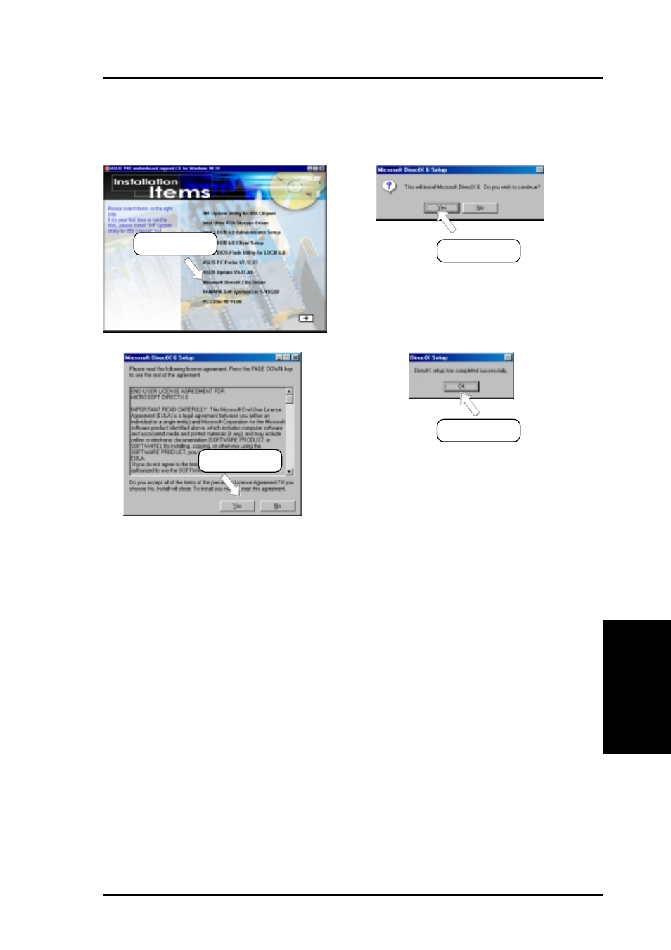 Software setup, 11 microsoft directx driver | Asus X900-PI4 User Manual | Page 87 / 116