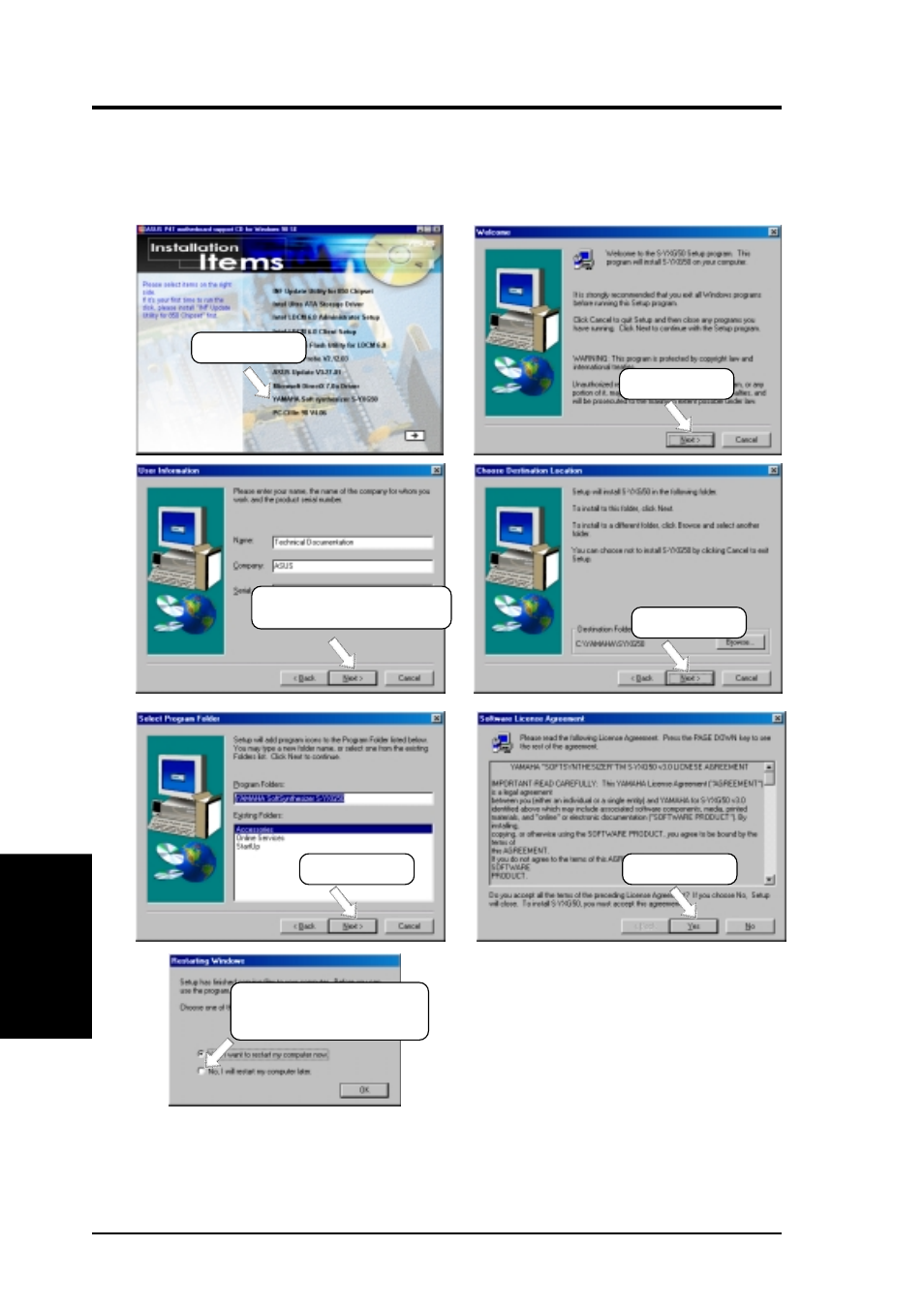 Software setup, 12 yamaha s-yxg50 softsynthesizer | Asus X900-PI4 User Manual | Page 88 / 116