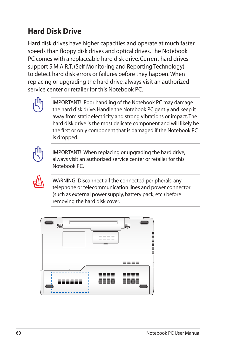 Hard disk drive | Asus X5MSM User Manual | Page 60 / 114