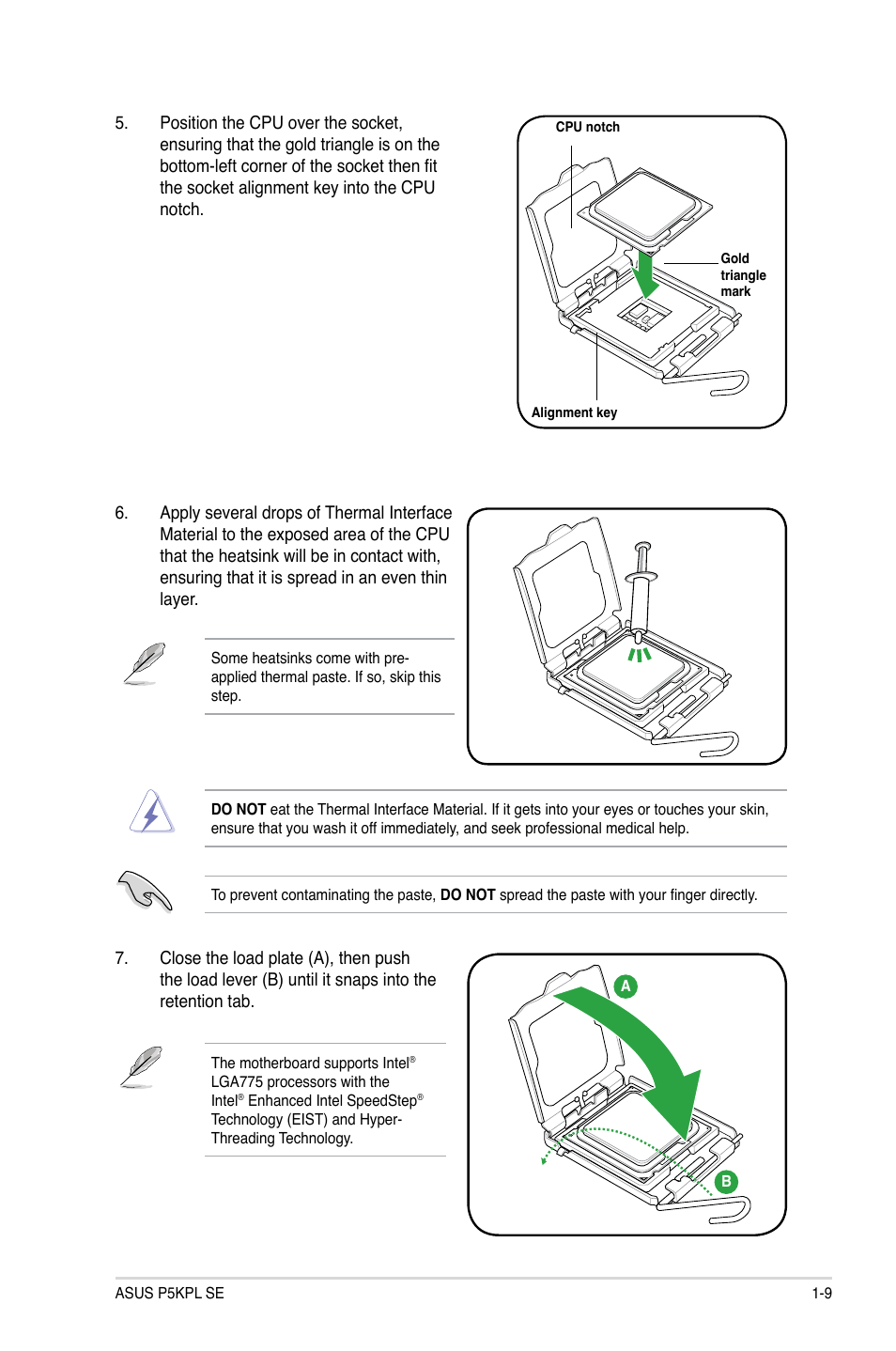 Asus P5KPL SE User Manual | Page 19 / 60