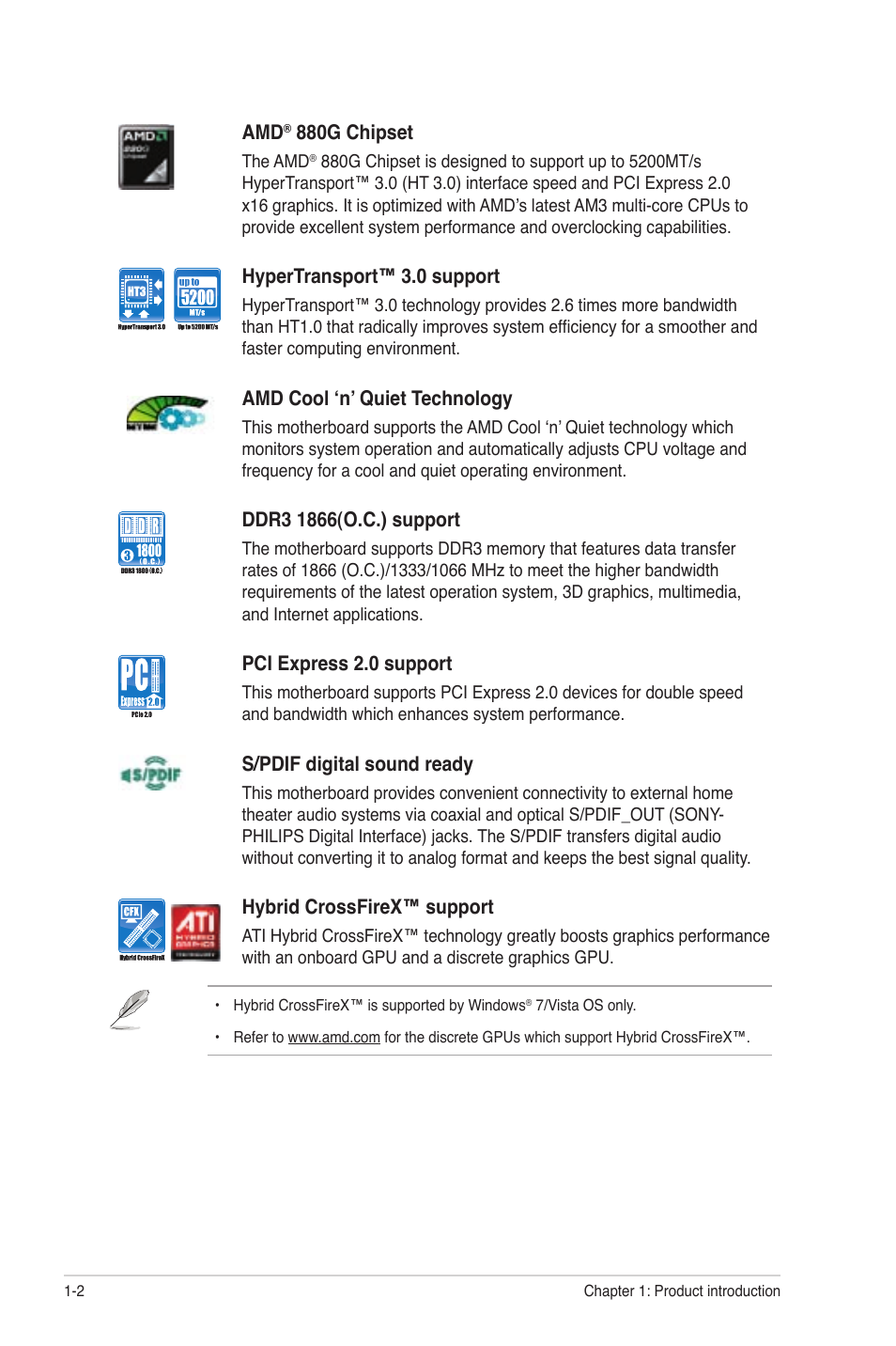 Asus M4A88T-M/USB3 User Manual | Page 13 / 68