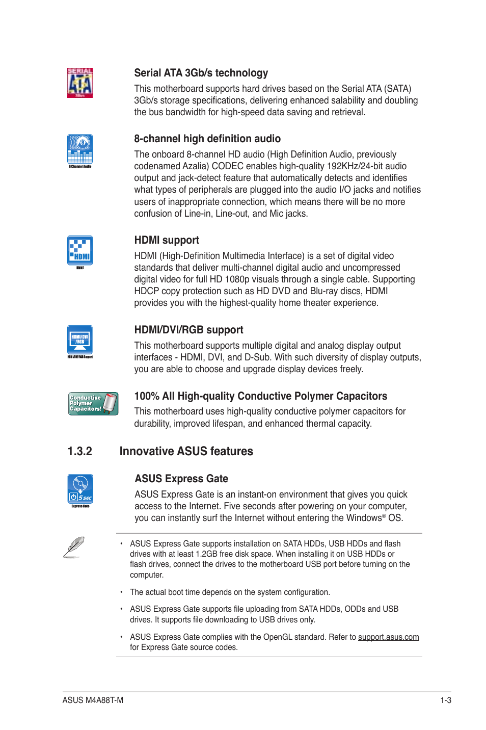 2 innovative asus features | Asus M4A88T-M/USB3 User Manual | Page 14 / 68