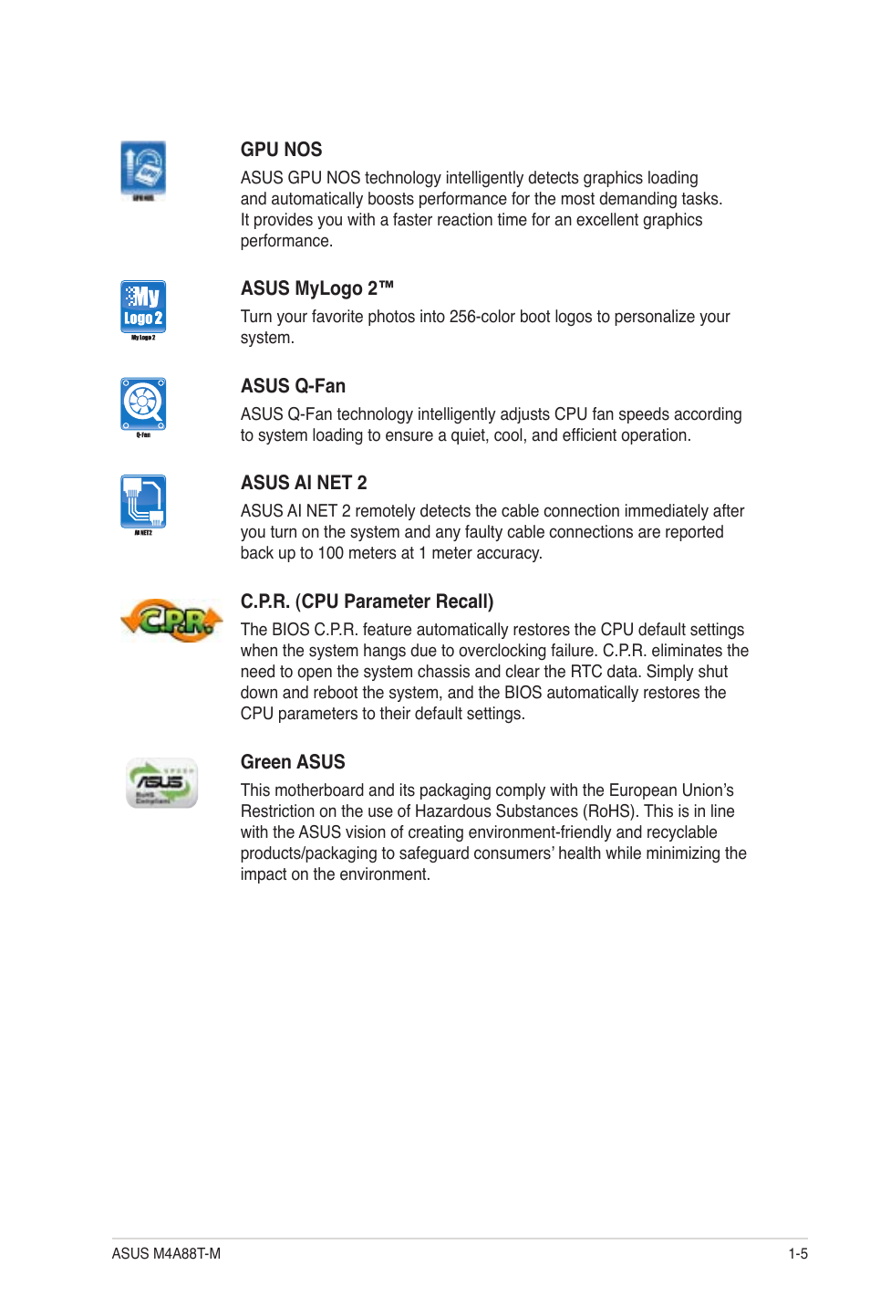 Asus M4A88T-M/USB3 User Manual | Page 16 / 68