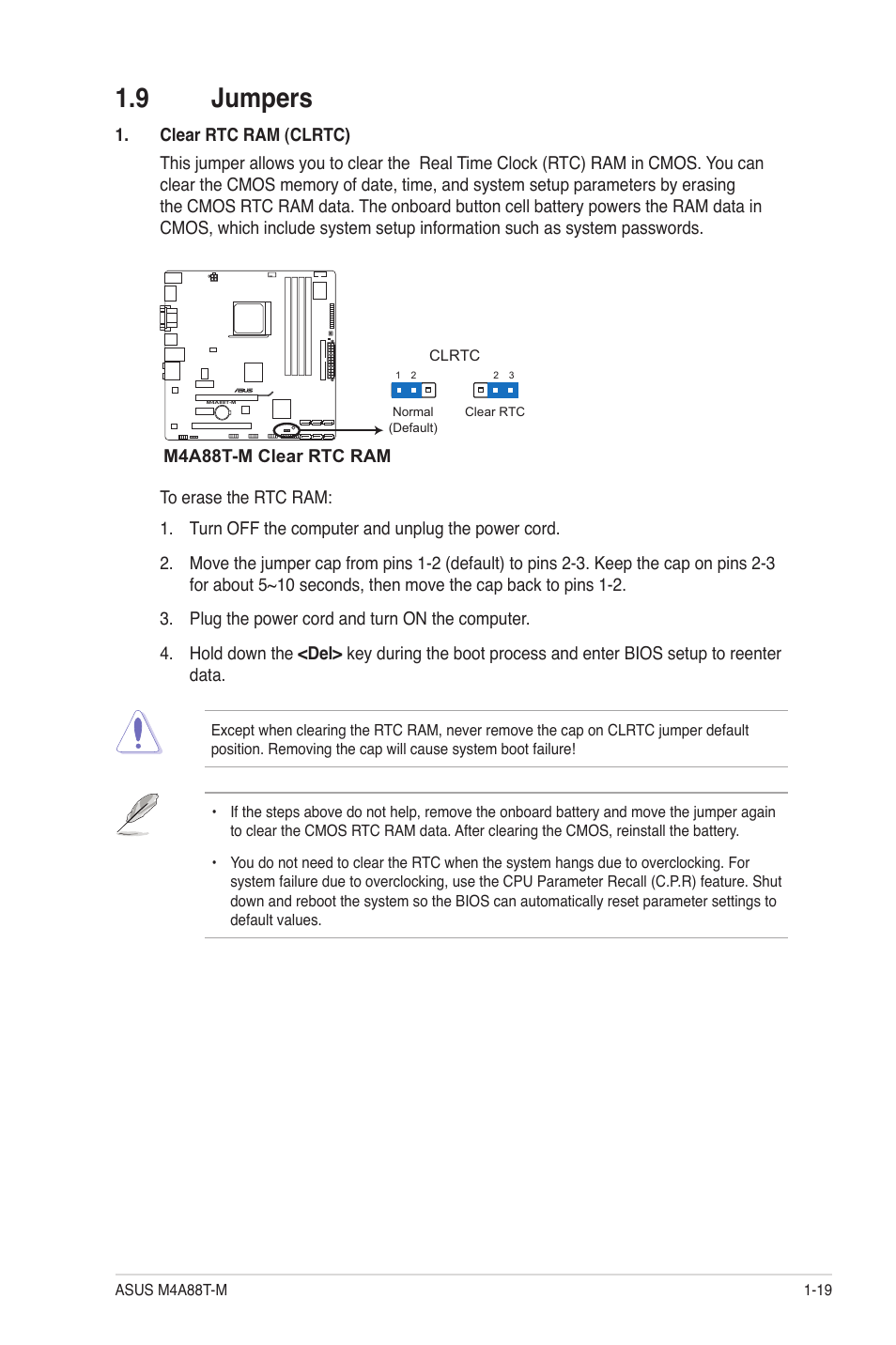 9 jumpers | Asus M4A88T-M/USB3 User Manual | Page 30 / 68