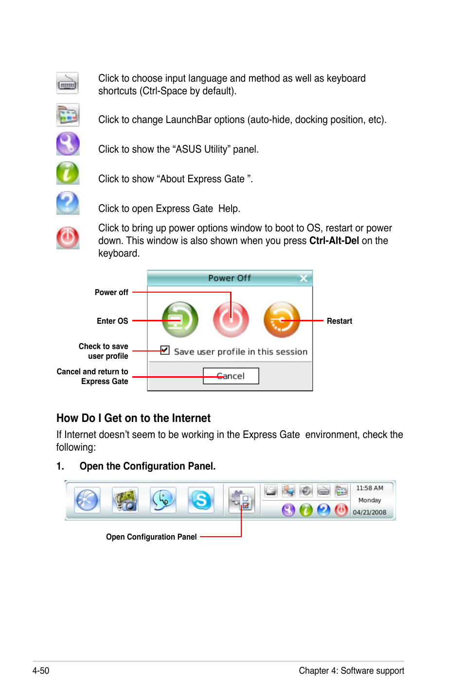 How do i get on to the internet | Asus P5Q User Manual | Page 162 / 184