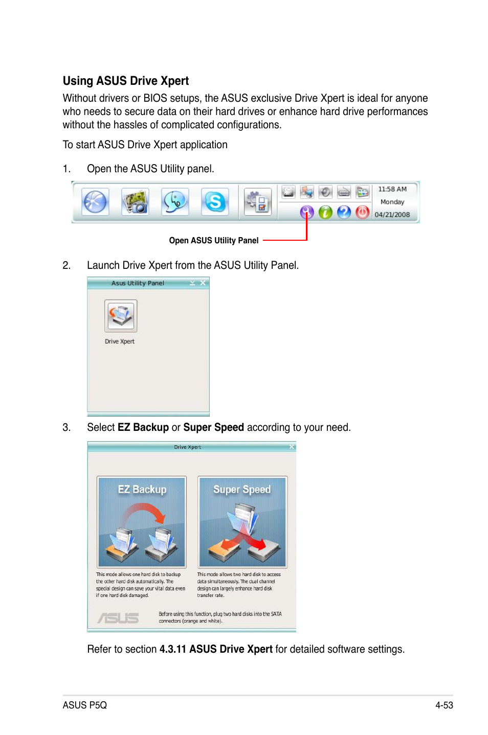 Using asus drive xpert | Asus P5Q User Manual | Page 165 / 184