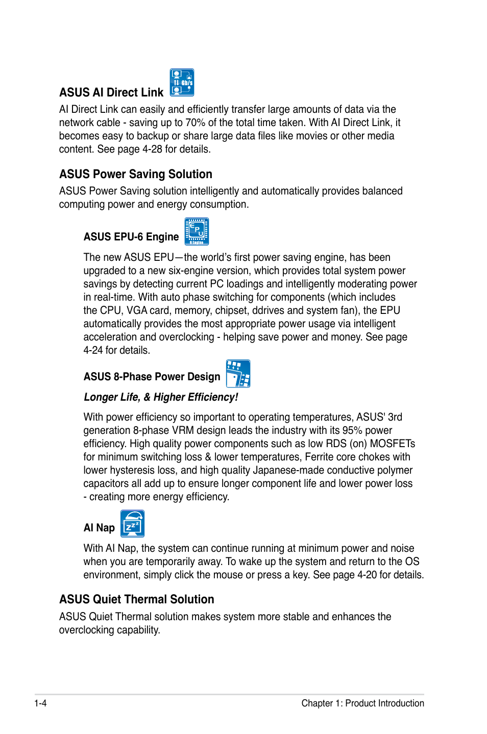 Asus P5Q User Manual | Page 20 / 184