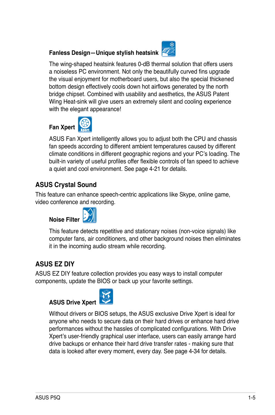 Asus P5Q User Manual | Page 21 / 184