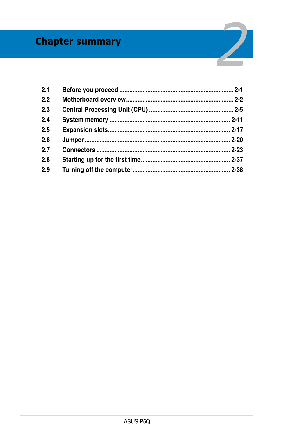 Asus P5Q User Manual | Page 26 / 184