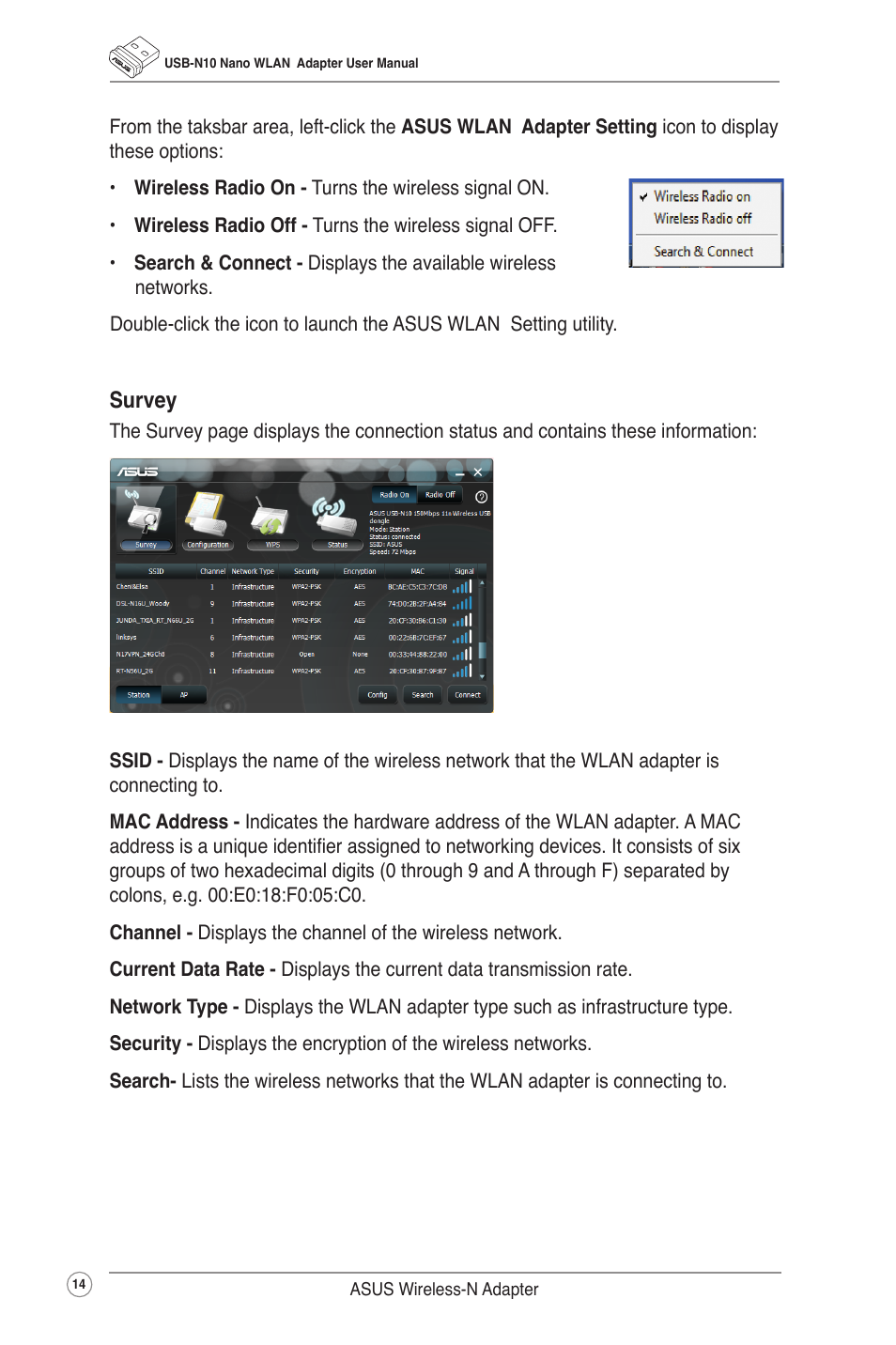 Survey | Asus USB-N10 NANO User Manual | Page 17 / 32