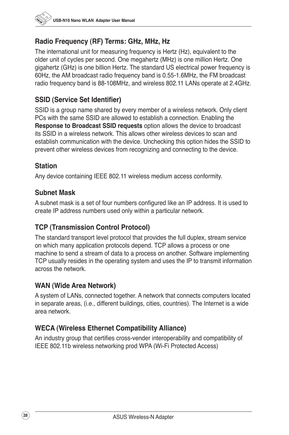 Asus USB-N10 NANO User Manual | Page 31 / 32