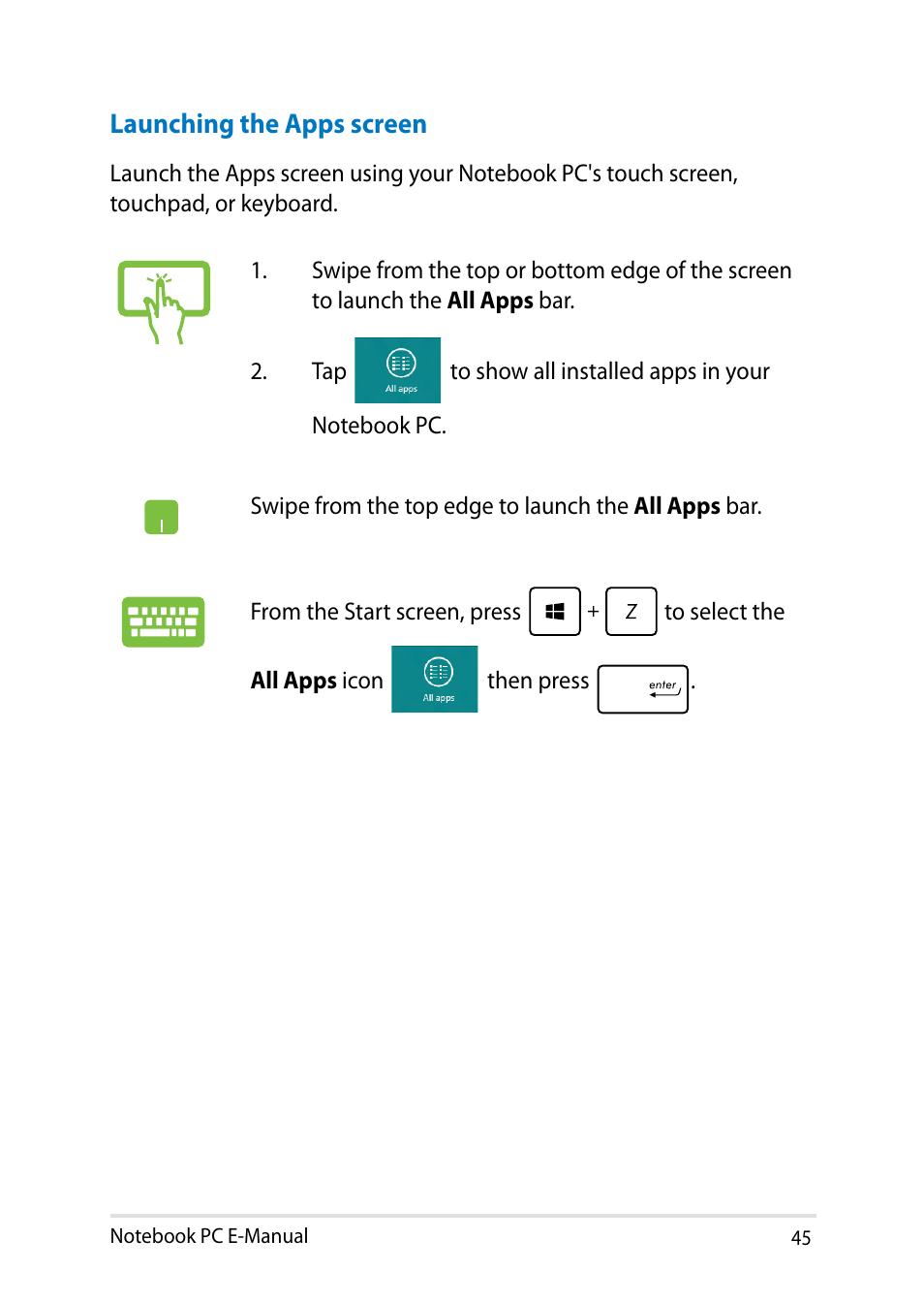 Asus UX302LG User Manual | Page 45 / 114