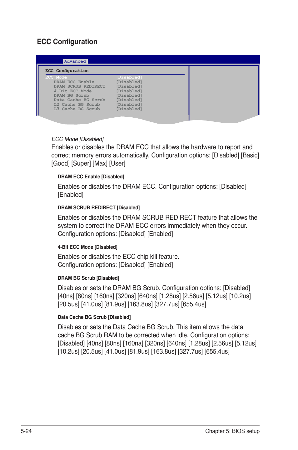 Ecc configuration | Asus V4-M3A3200 User Manual | Page 96 / 112