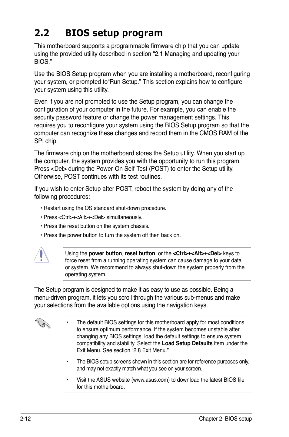 2 bios setup program | Asus P5KPL-E User Manual | Page 62 / 98