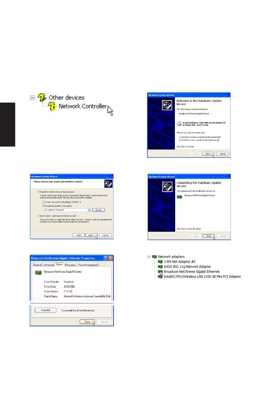 Lan driver setup | Asus M6N User Manual | Page 30 / 114