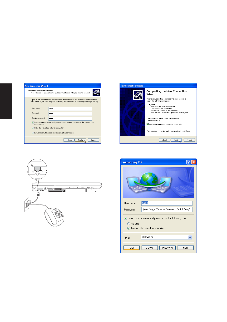 Modem configuration (cont’) | Asus M6N User Manual | Page 40 / 114