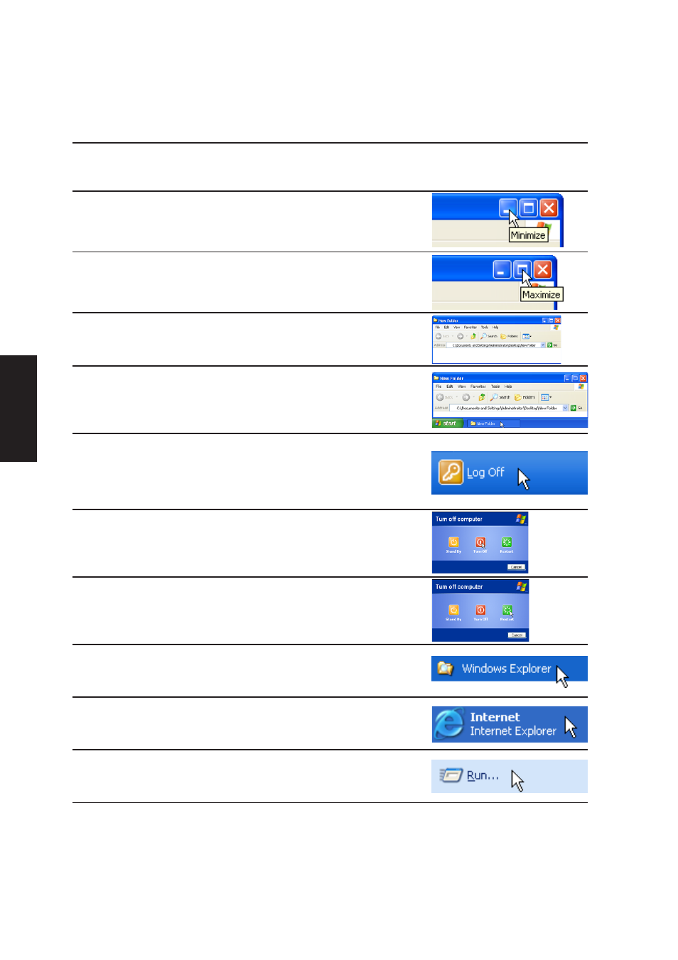 Actions descriptions examples | Asus M6N User Manual | Page 48 / 114