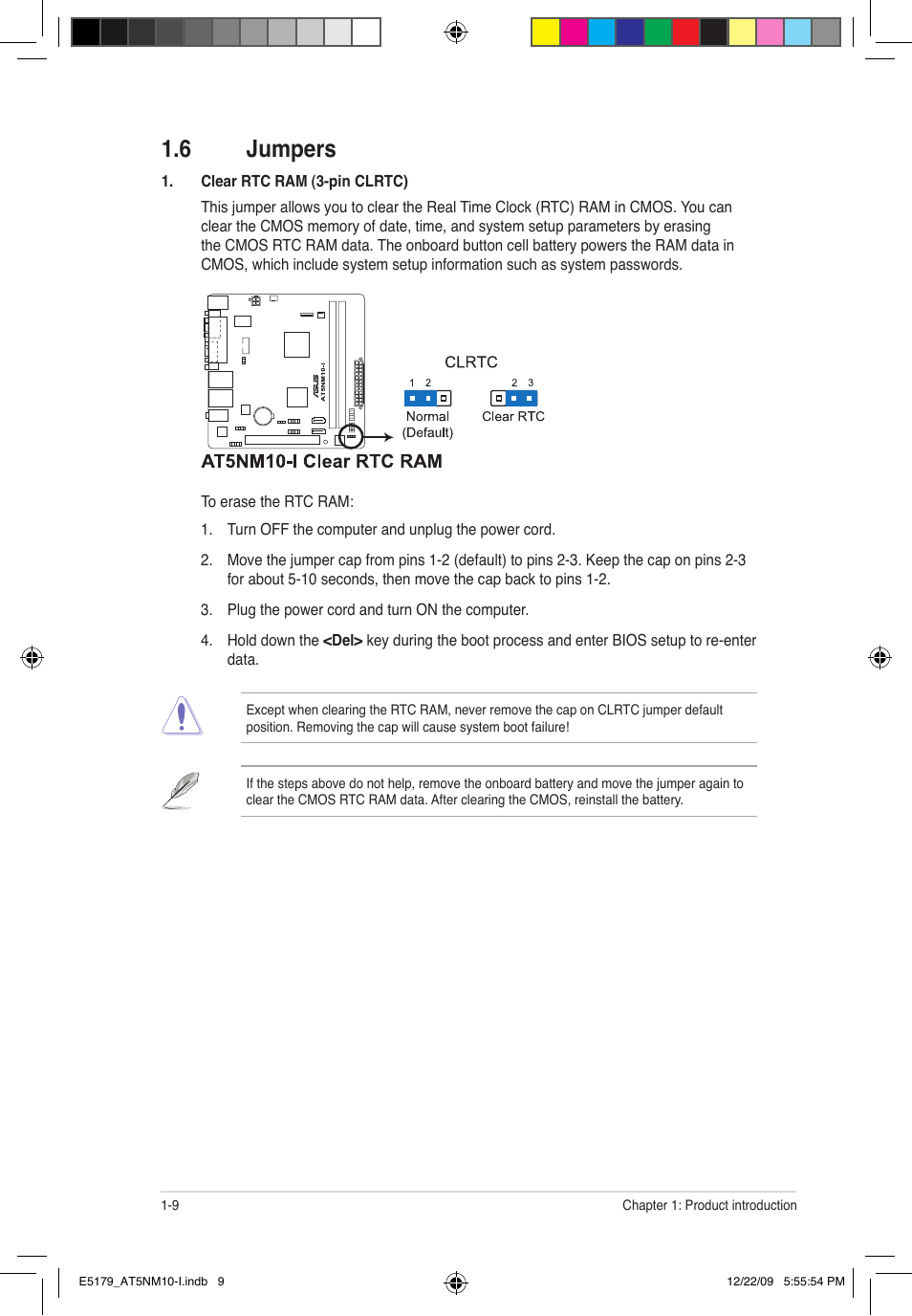 6 jumpers | Asus AT5NM10-I User Manual | Page 18 / 43