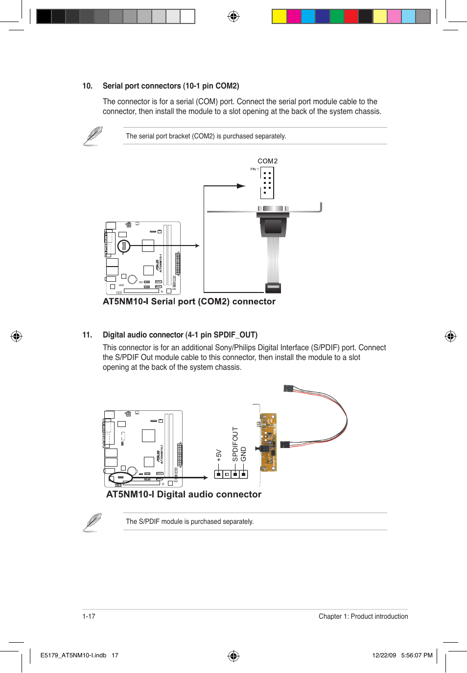 At5nm10-i digital audio connector | Asus AT5NM10-I User Manual | Page 26 / 43