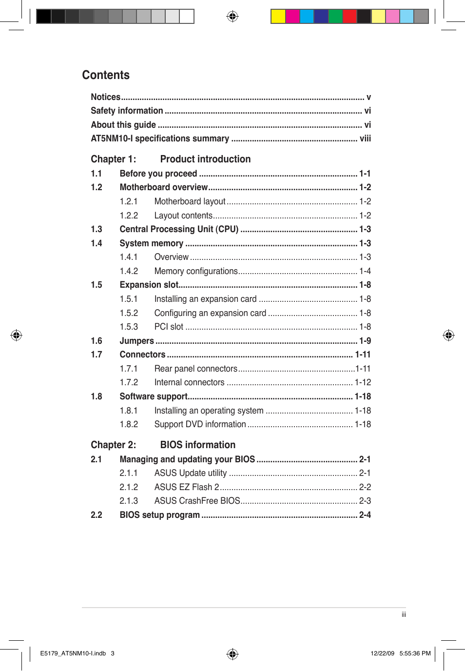 Asus AT5NM10-I User Manual | Page 3 / 43