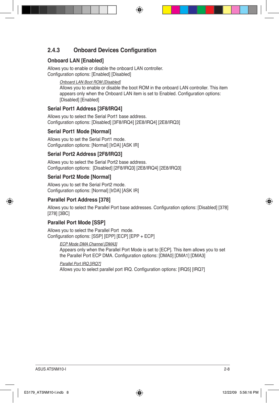 3 onboard devices configuration | Asus AT5NM10-I User Manual | Page 35 / 43