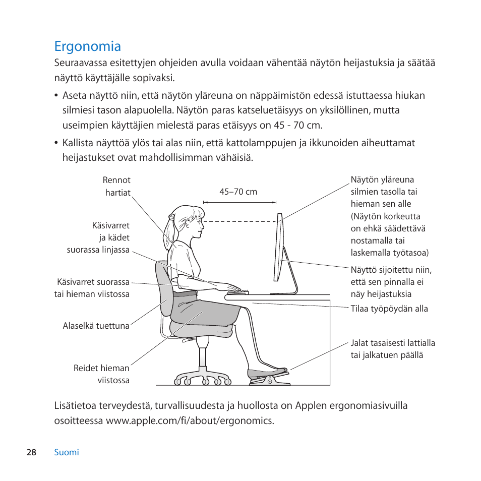 Ergonomia, 28 ergonomia | Apple LED Cinema Display (27) User Manual | Page 28 / 100