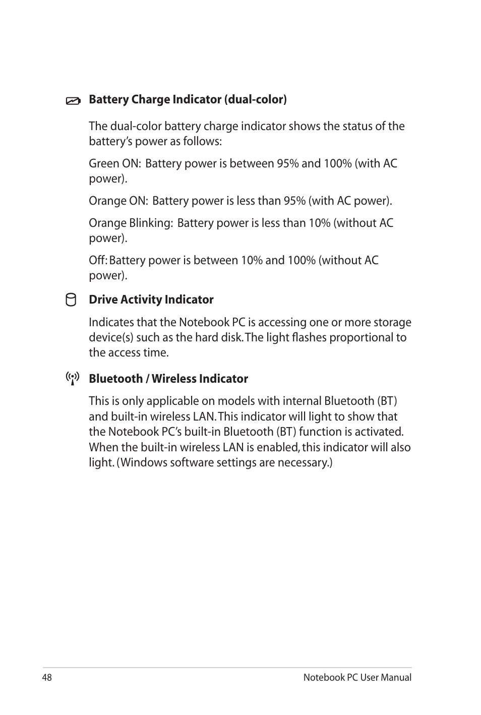 Asus UL80Jt User Manual | Page 48 / 114