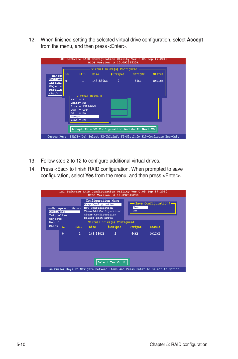 10 chapter 5: raid configuration | Asus Z9NH-D12 User Manual | Page 122 / 196