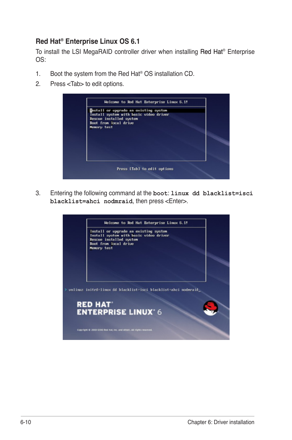 Red hat, Enterprise linux os 6.1 | Asus Z9NH-D12 User Manual | Page 162 / 196