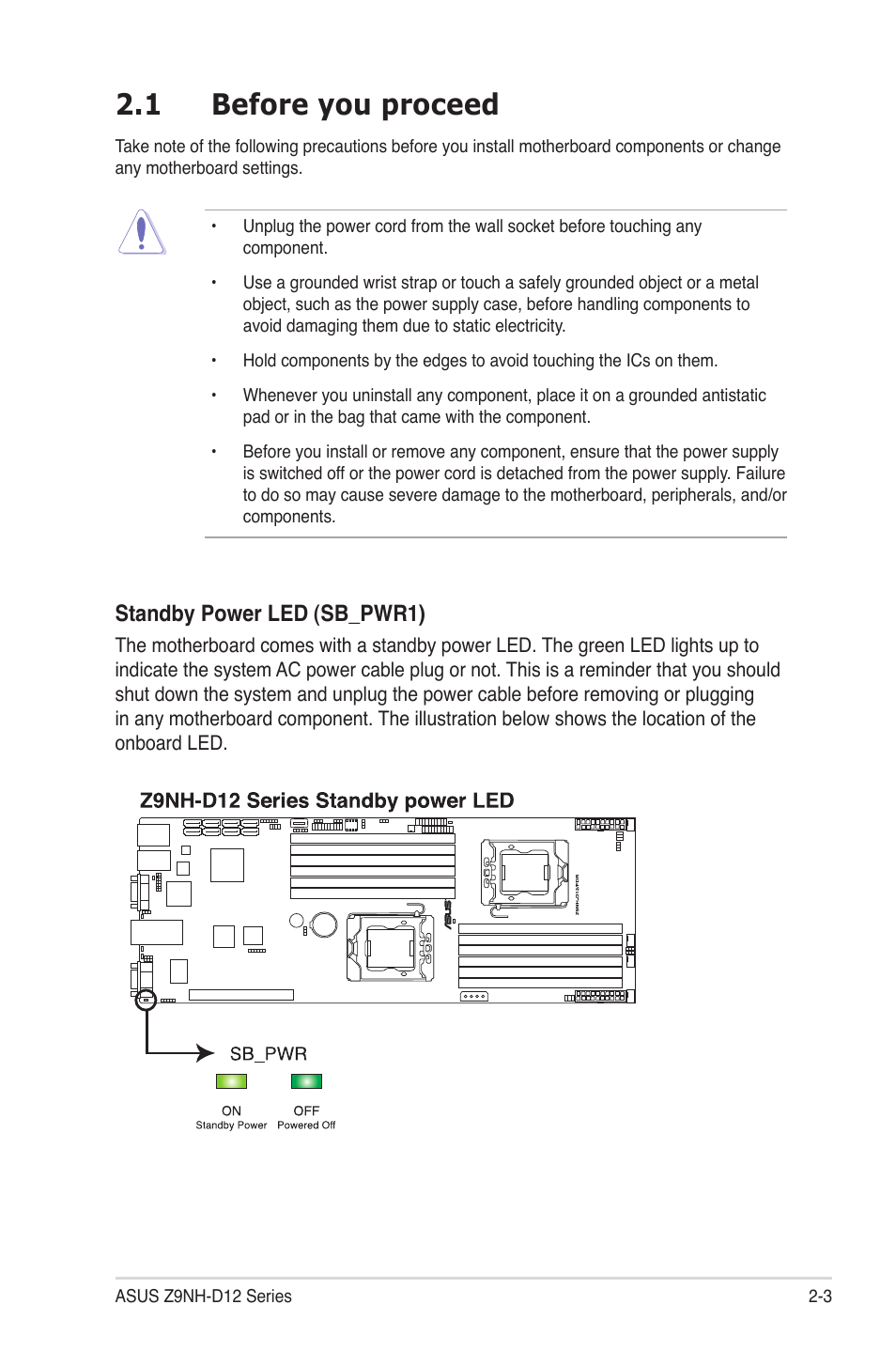 1 before you proceed, Before you proceed -3 | Asus Z9NH-D12 User Manual | Page 25 / 196