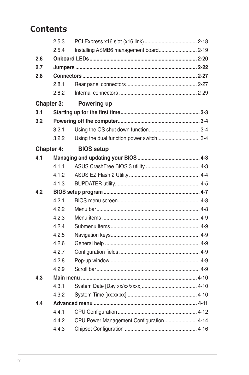 Asus Z9NH-D12 User Manual | Page 4 / 196
