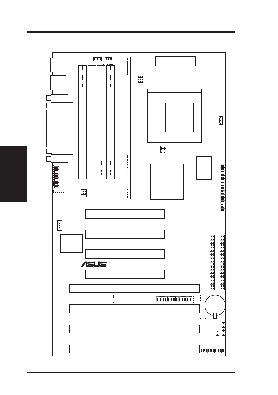 Iii. installation, Asus sp97-xv motherboard layout, 10 asus sp97-xv user’s manual | Motherboard layout) iii. inst alla tion, Multi i/o chip | Asus SP97-XV User Manual | Page 10 / 90