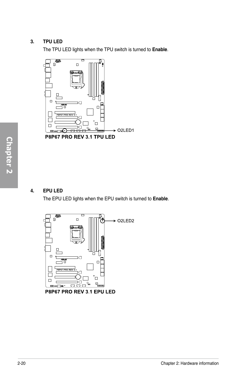 Chapter 2 | Asus P8P67 PRO (REV 3.1) User Manual | Page 38 / 136