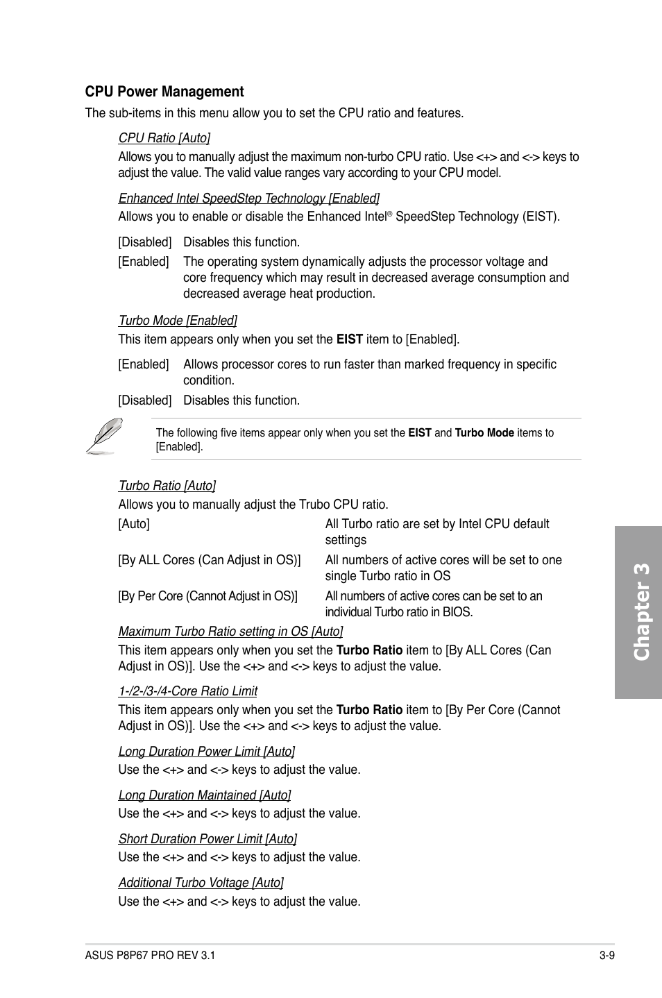 Chapter 3 | Asus P8P67 PRO (REV 3.1) User Manual | Page 75 / 136