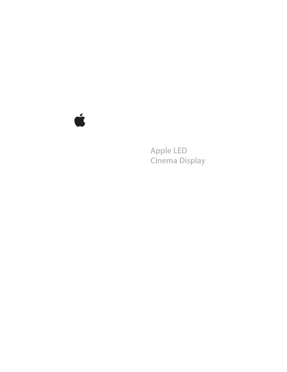 Apple LED Cinema Display User Manual | 90 pages