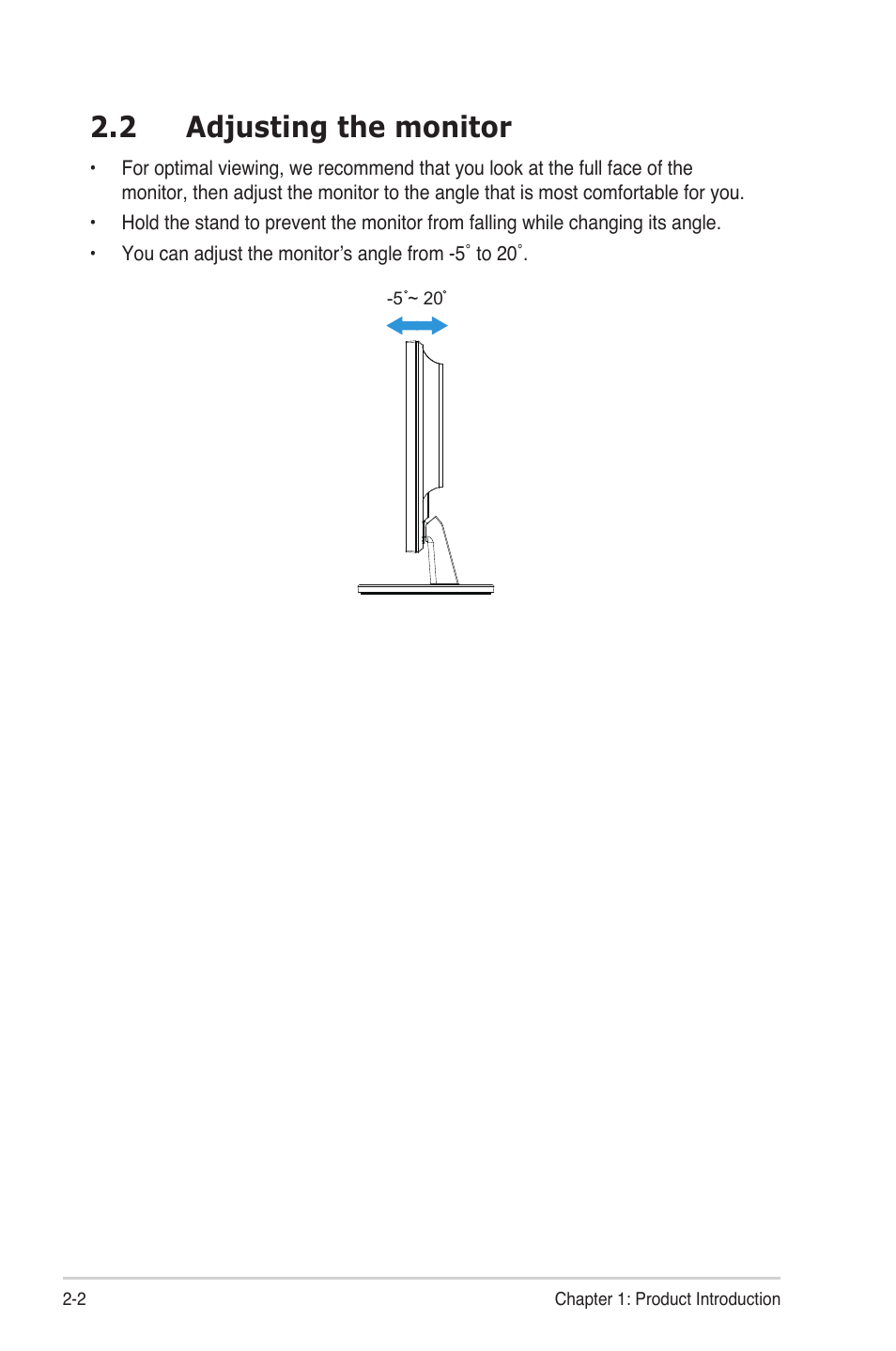 2 adjusting the monitor | Asus B24N User Manual | Page 11 / 18