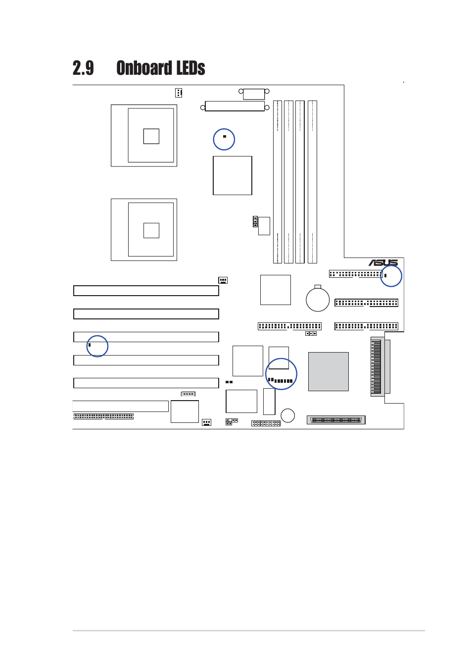 9 onboard leds, Onboard leds, Asus prl-dls motherboard user guide 2-27 | Super i/o, Mpga604 | Asus PRL-DLS User Manual | Page 55 / 136