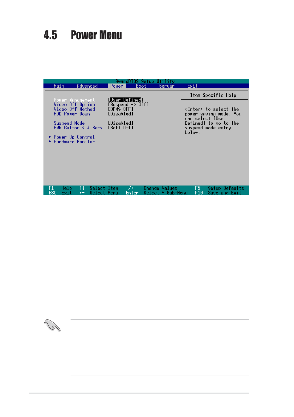 5 power menu | Asus PRL-DLS User Manual | Page 90 / 136