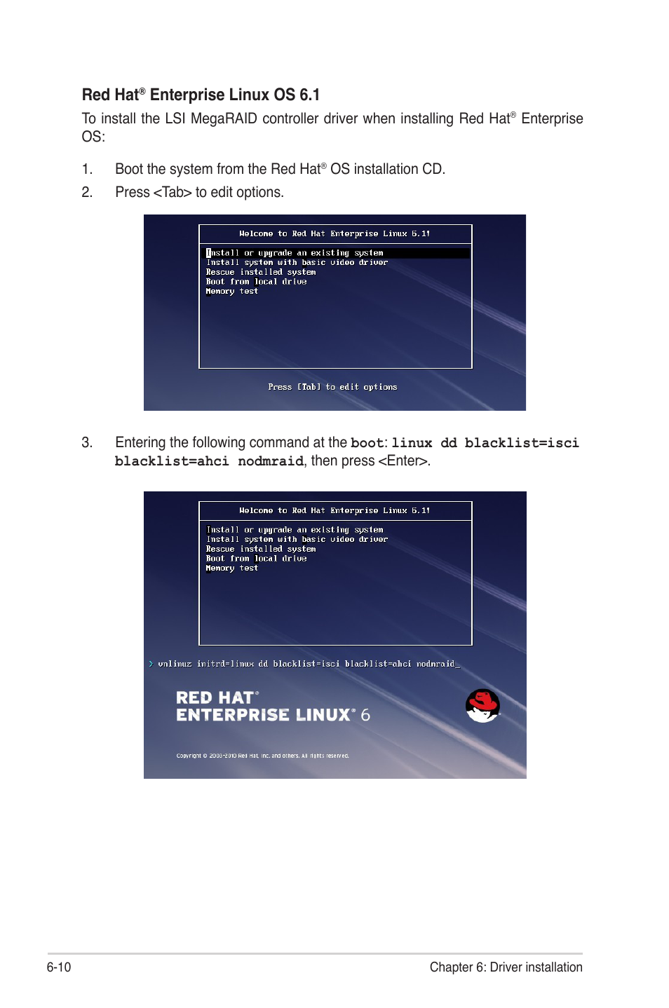 Red hat, Enterprise linux os 6.1 | Asus Z9NA-D6 User Manual | Page 158 / 188